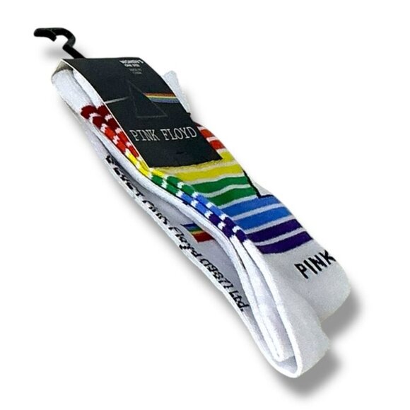 Pink Floyd Womens Crew Socks Rainbow Striped One Size NEW - Picture 7 of 16